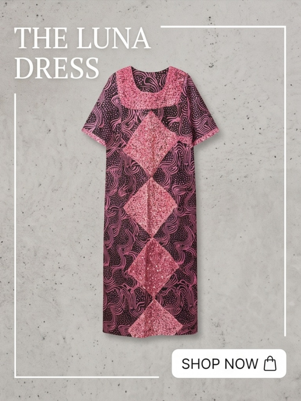 Never Worn Pink and Blue Congolese Dress